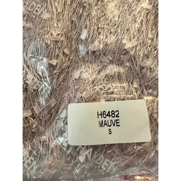 HAYDEN MAUVE Feather Fringe Cami Crop Top Size S - Picture 5 of 5